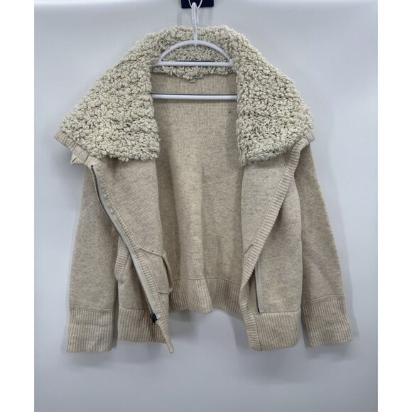 Vintage Gap Women Medium Coat Lambswool Funnel Neck Y2K Retro Cozy Indie Preppy - Picture 6 of 15